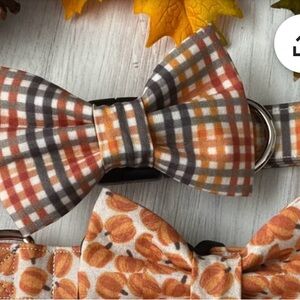 Plaid Dog Bow Tie